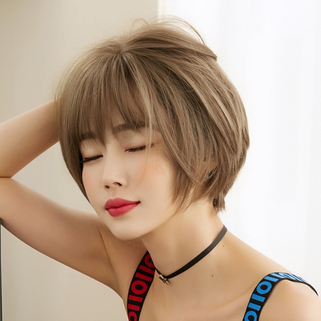 ショートウイッグ　前髪あり ウィッグ ショート/7-NANA-ショート [wg358]